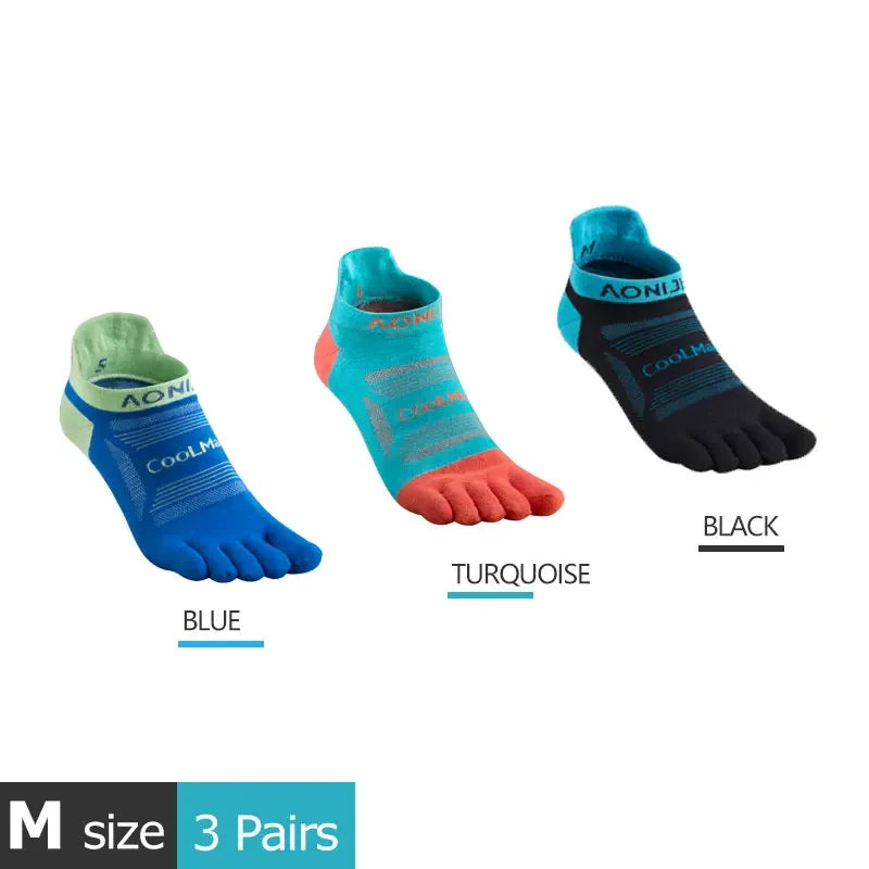 3 PAIRS AONIJIE E4801/ E4802 Athletic Ultra Run Five Toe Socks