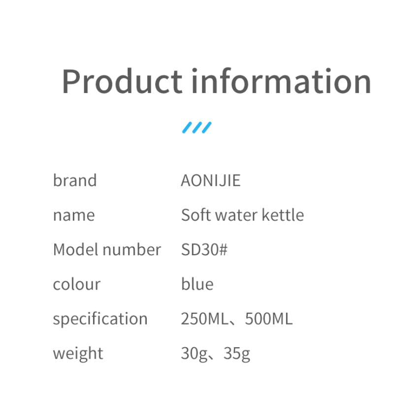 AONIJIE SD30 250ML 500ML Soft Water Flask